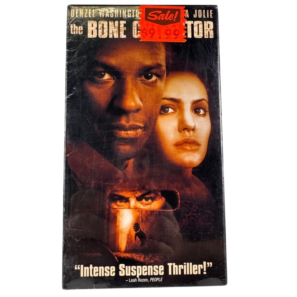 The Bone Collector VHS 2000 Denzel Washington Angelina Jolie Sealed New Thriller